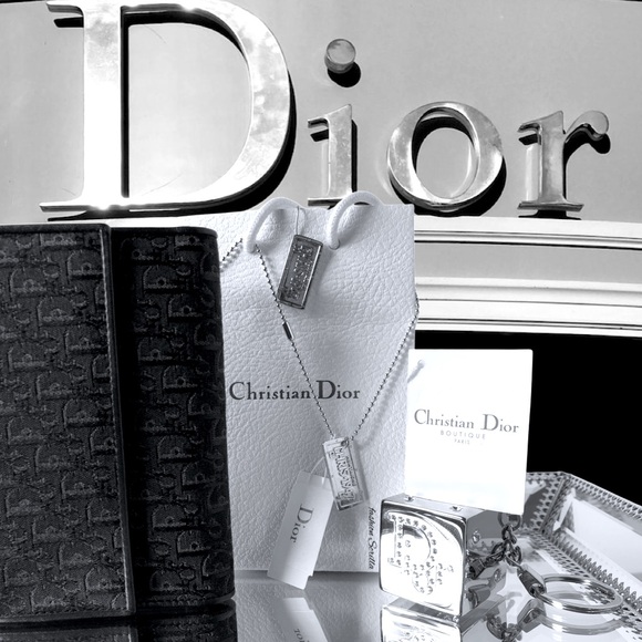 DIOR Vintage Mini Jacquard Black Monogram Logo Oblique Canvas Leather Wallet - Picture 10 of 16